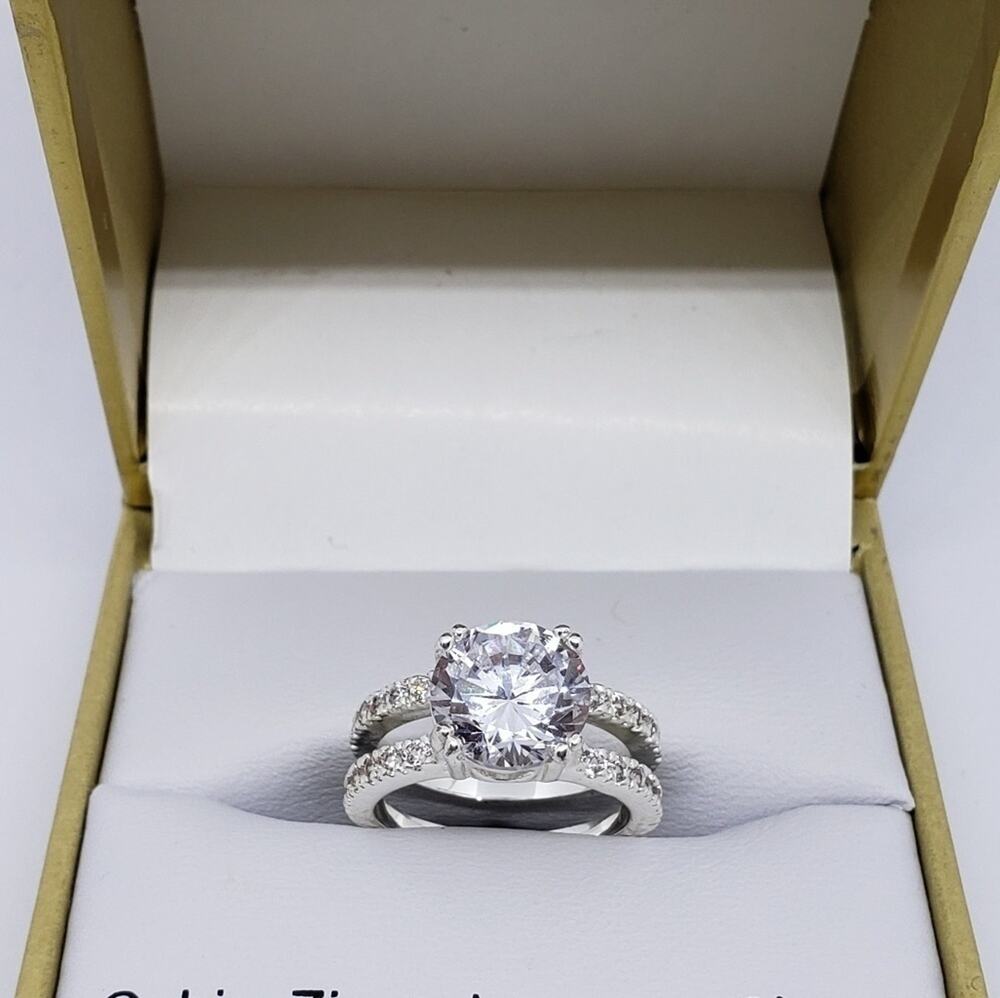 Charter Club siler tone Cubic Zirconia ring Size 6